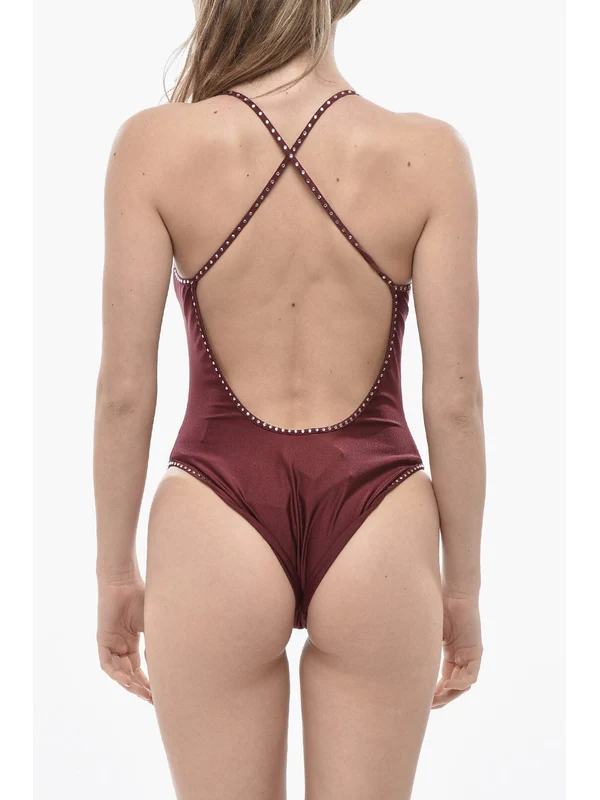Oseree Burgundy Beachwear - Image 3