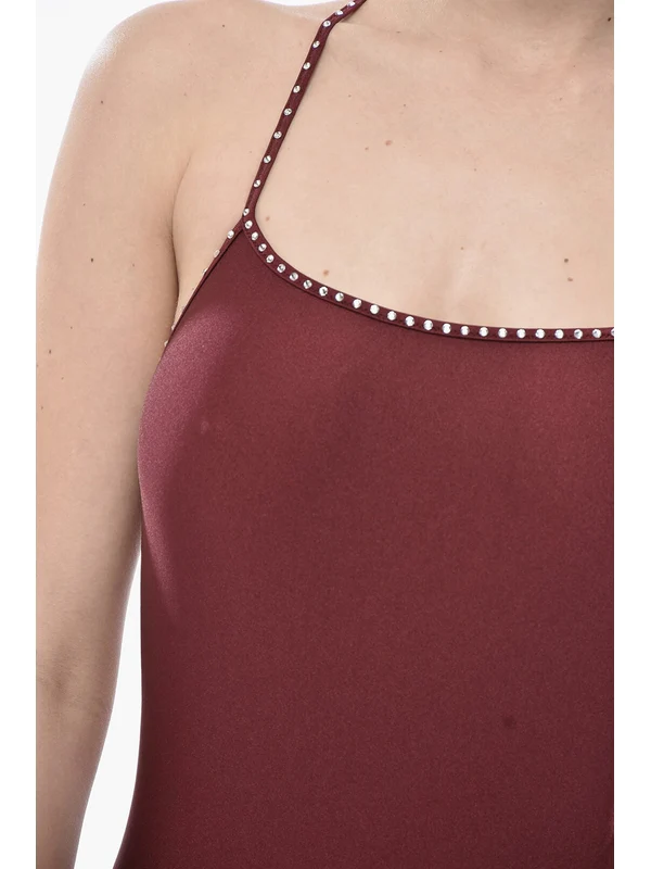 Oseree Burgundy Beachwear - Image 4