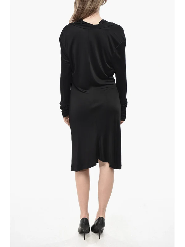 Helmut Lang Black Midi Dress - Image 3
