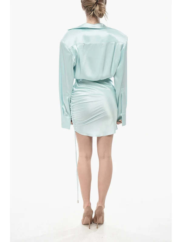 David Koma Blue Mini Dress - Image 3