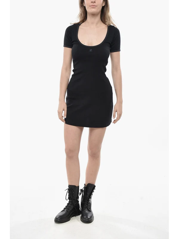 Courrèges Black Mini Dress - Image 2