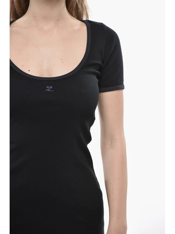 Courrèges Black Mini Dress - Image 4