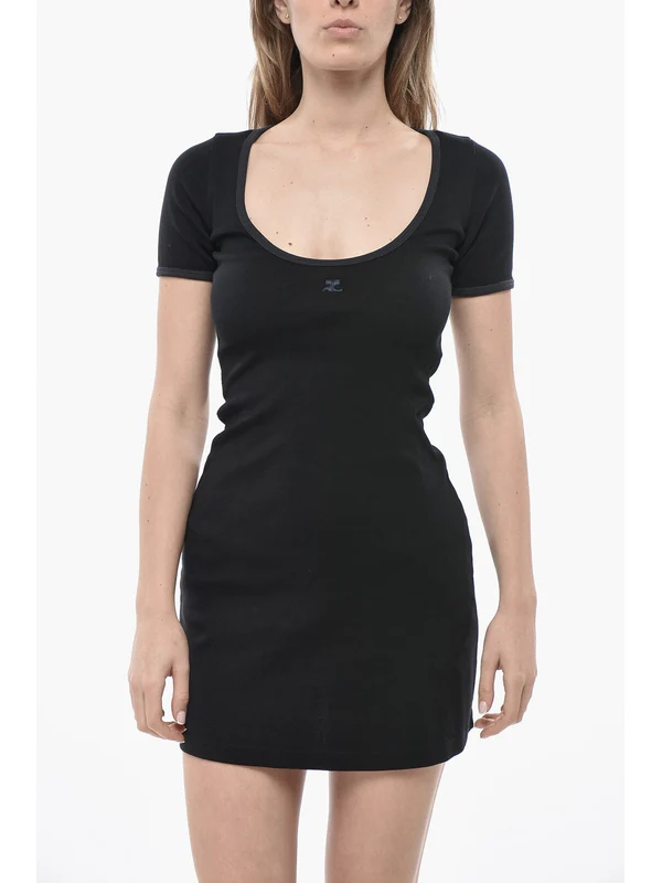 Courrèges Black Mini Dress - Image 5