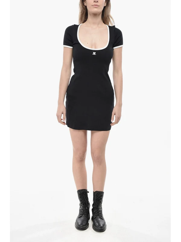 Courrèges Black Mini Dress - Image 2