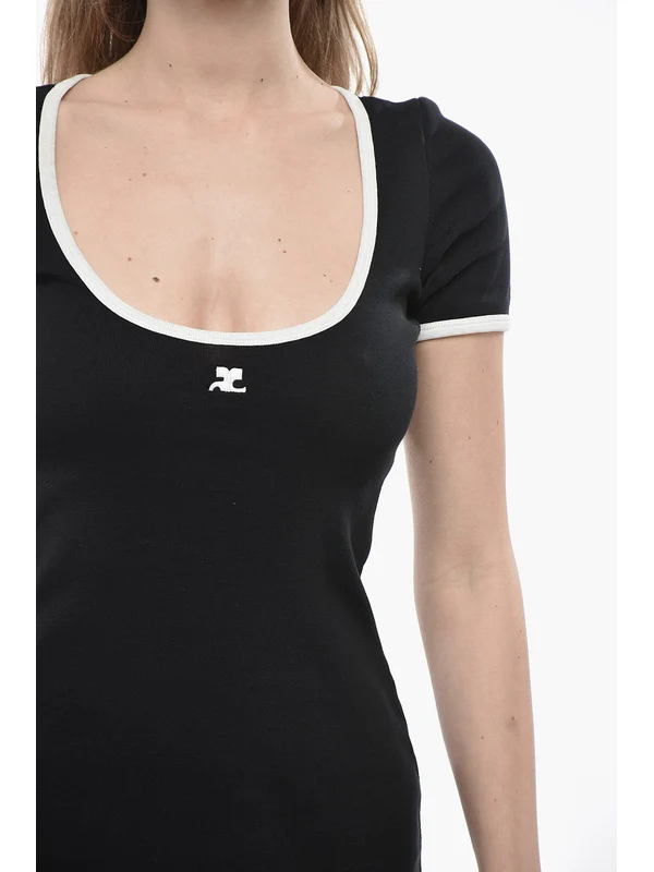 Courrèges Black Mini Dress - Image 4