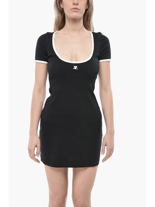 Courrèges Black Mini Dress - Image 5