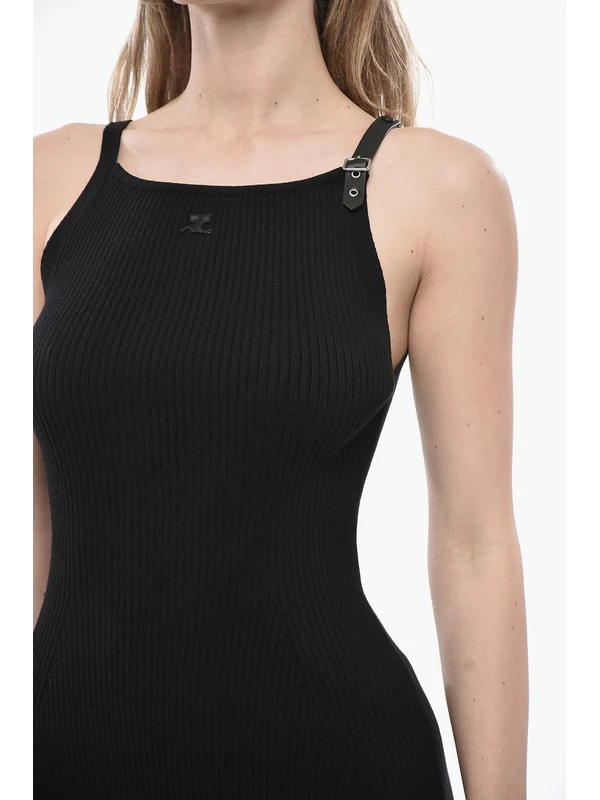 Courrèges Black Mini Dress - Image 4
