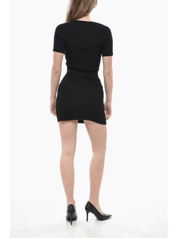 Courrèges Black Mini Dress - Image 3