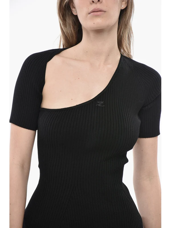 Courrèges Black Mini Dress - Image 4