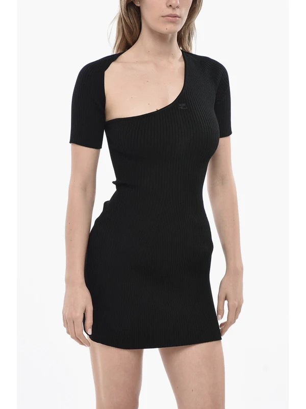 Courrèges Black Mini Dress - Image 5