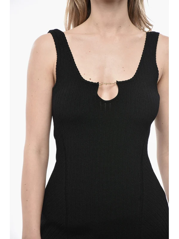 Jacquemus Black Mini Dress - Image 4