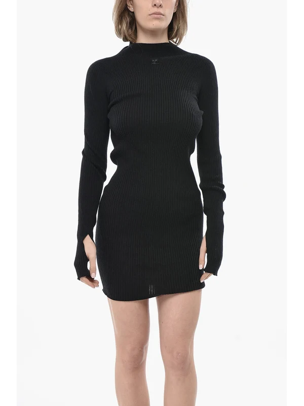 Courrèges Black Mini Dress - Image 5