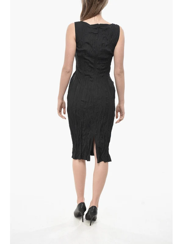 Bottega Veneta Black Midi Dress - Image 3