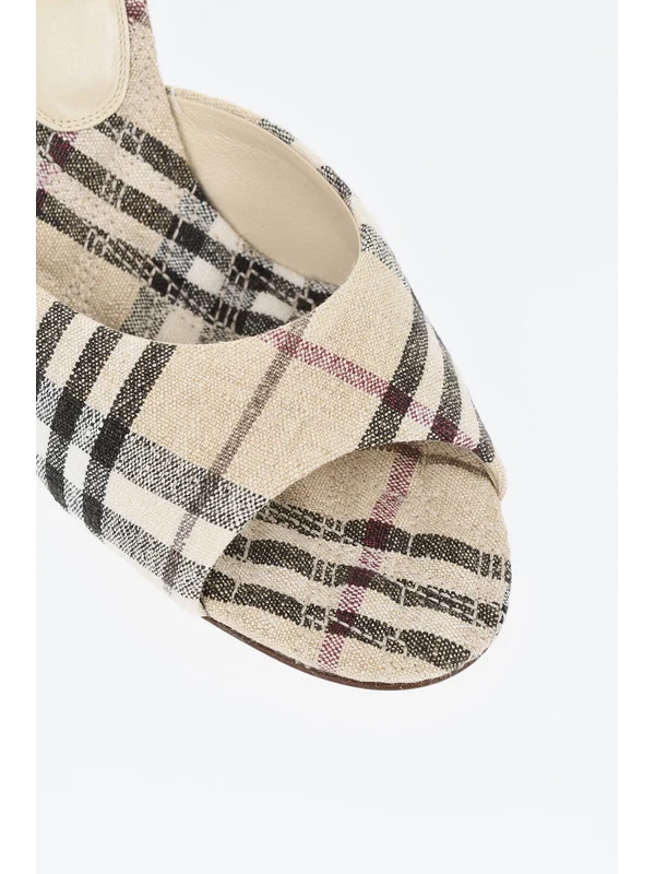 Burberry Beige Sandal Heels - Image 5