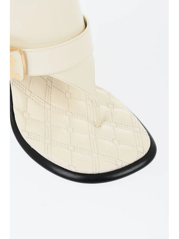 Burberry Ivory Sandal Heels - Image 5