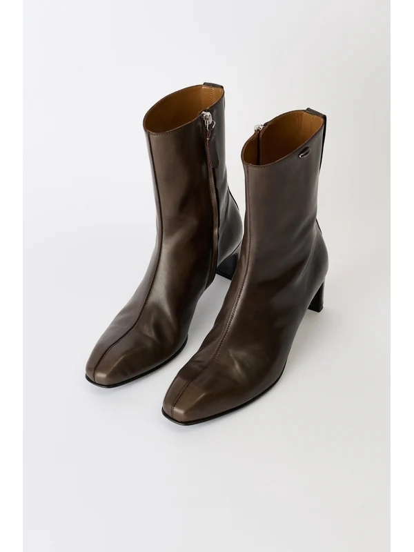 Our Legacy Karasu Heel Grey Ankle Boots - Image 2
