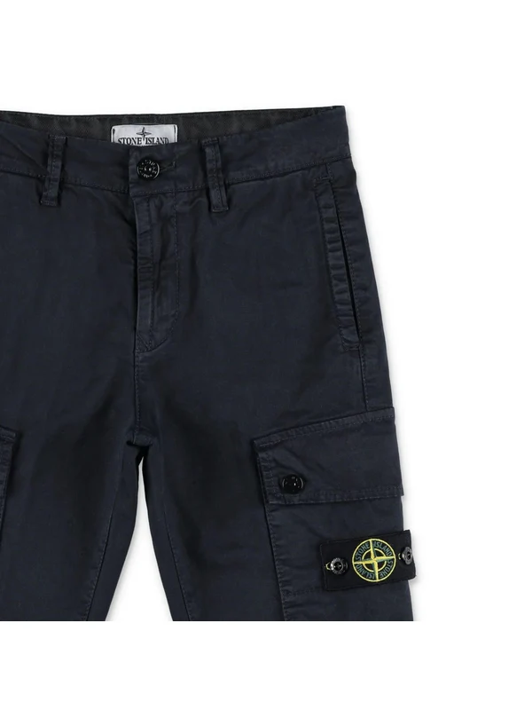 Stone Island Kids Navy Casual Pants - Image 3