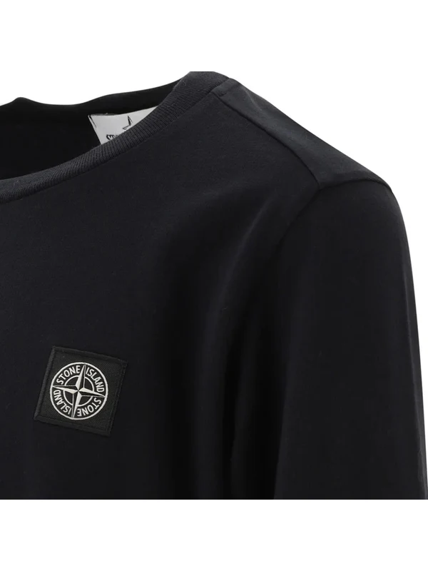 Stone Island Kids Black Long Sleeve - Image 3