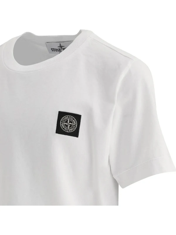 Stone Island Kids White Half Sleeve - Image 3