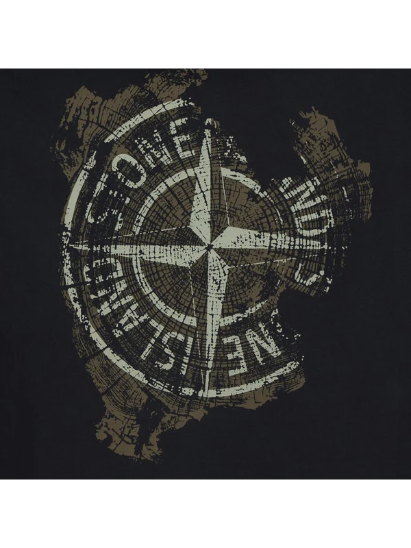 Stone Island Kids Black Half Sleeve - Image 2