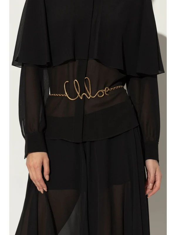 Chloe Gold Other Fabric Belts - Image 5