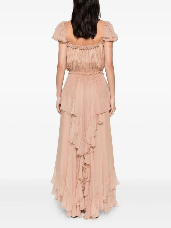 Chloe Pink Long Dress - Image 4