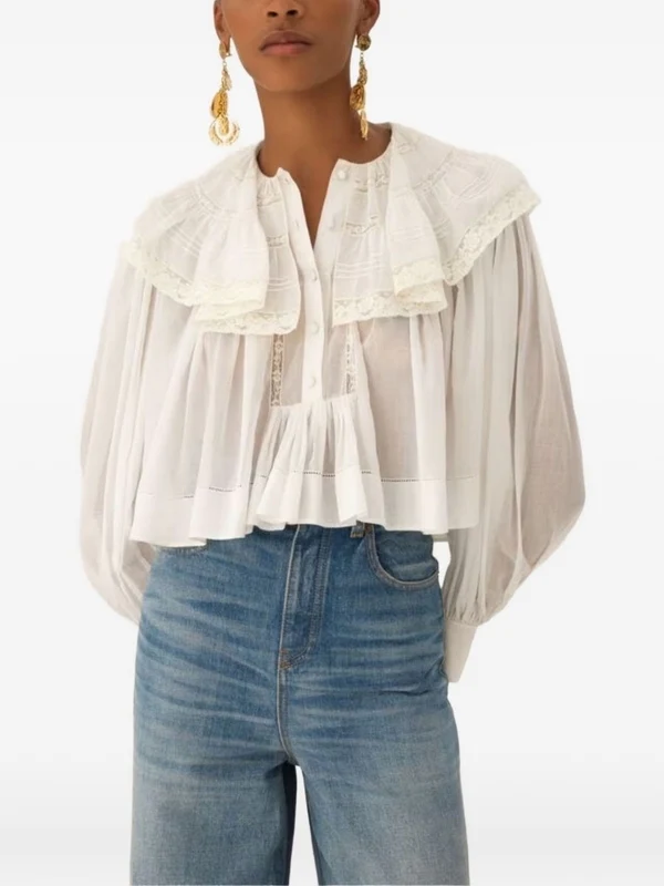 Chloe White Blouses - Image 2