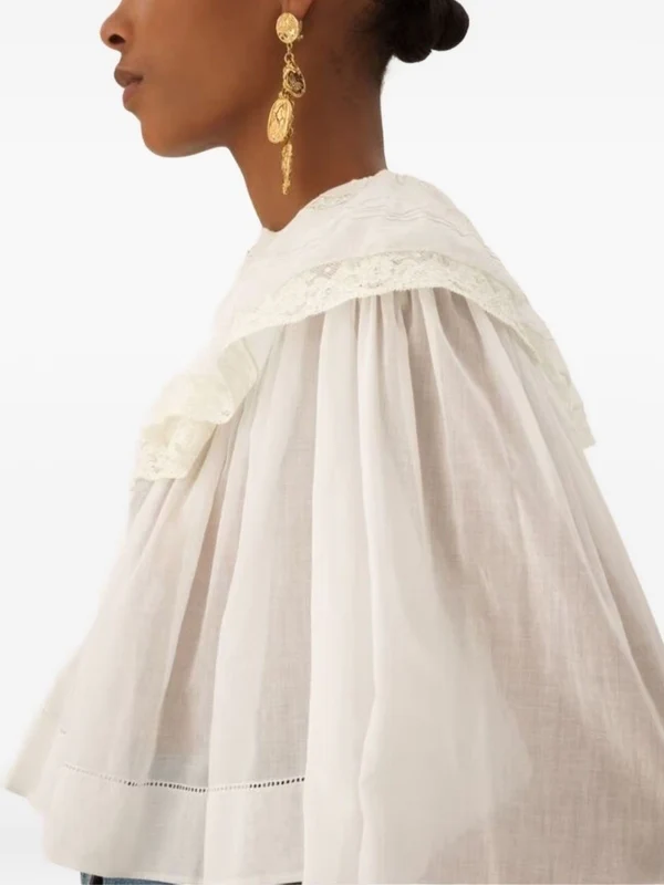 Chloe White Blouses - Image 6