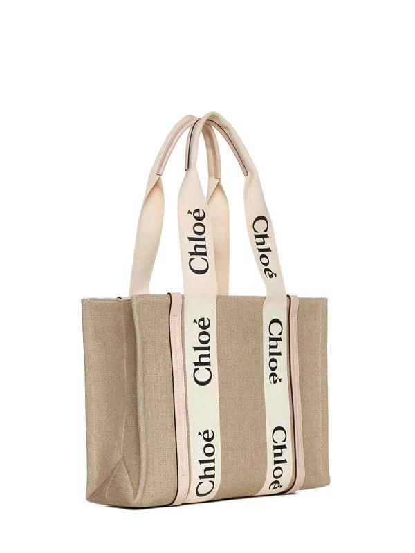 Chloe Pink Beige Tote Bags - Image 3