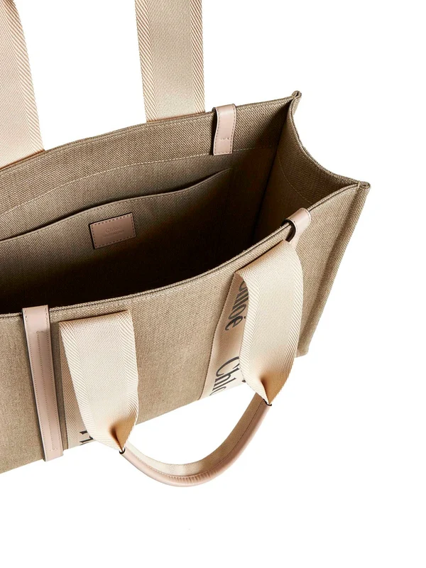 Chloe Pink Beige Tote Bags - Image 5