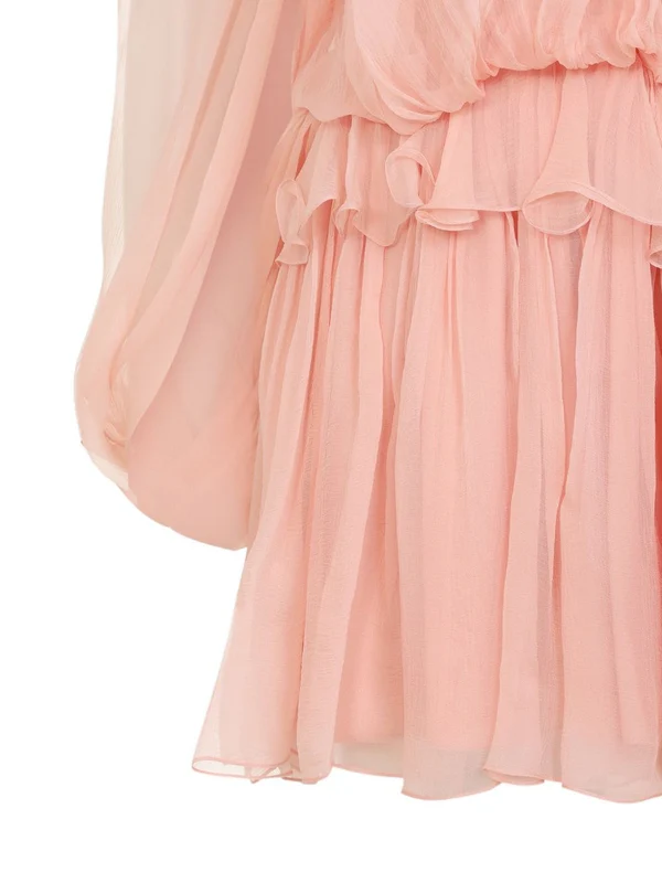 Chloe Pink Mini Dress - Image 6