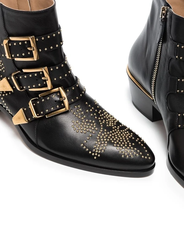 Chloe Black Ankle Boots - Image 4