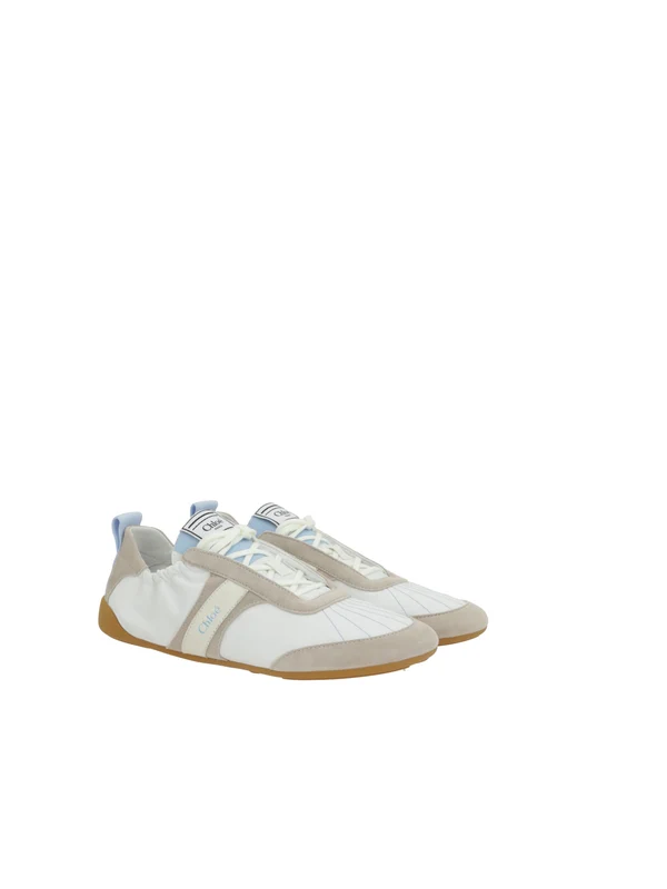 Chloe White Low Top Sneakers - Image 2