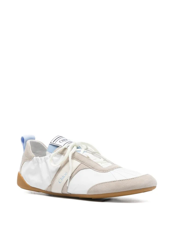 Chloe White Low Top Sneakers - Image 5