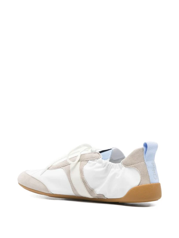 Chloe White Low Top Sneakers - Image 7