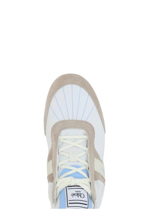 Chloe White Low Top Sneakers - Image 8