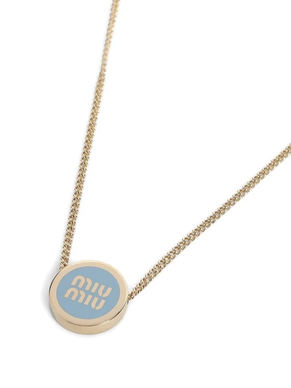 Miu Miu Blue Gold Necklaces - Image 2