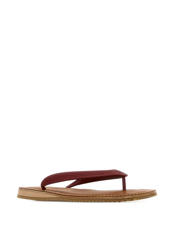 Miu Miu Burgundy Flip Flops - Image 2
