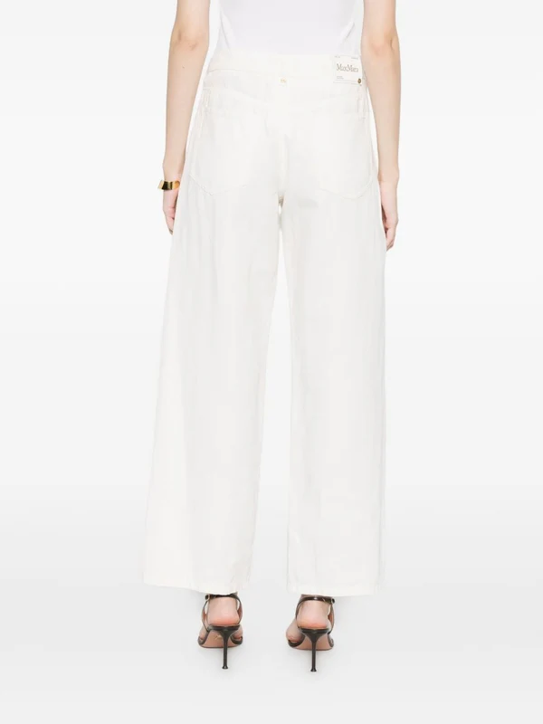 S Max Mara White Trousers - Image 4