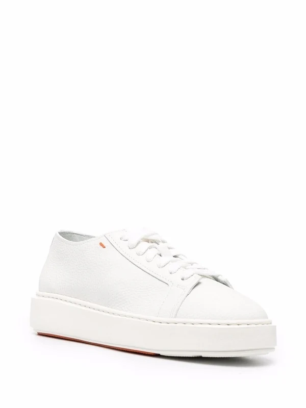 Santoni White Low Top Sneakers - Image 2
