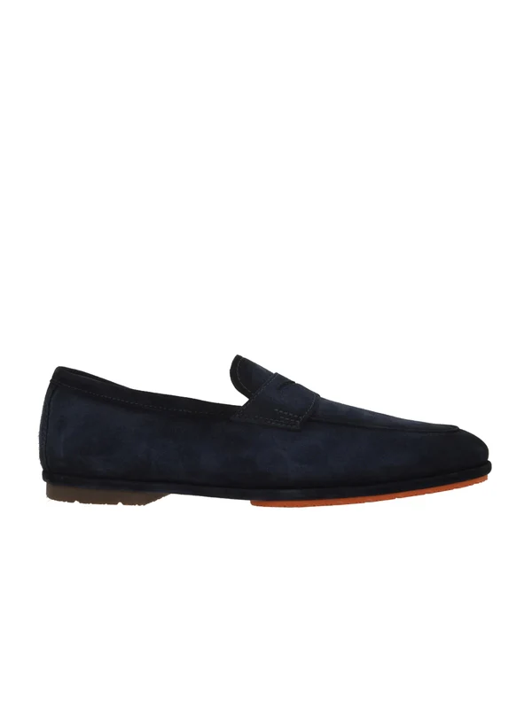 Santoni Navy Penny Loafer - Image 2