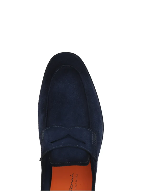 Santoni Navy Penny Loafer - Image 4