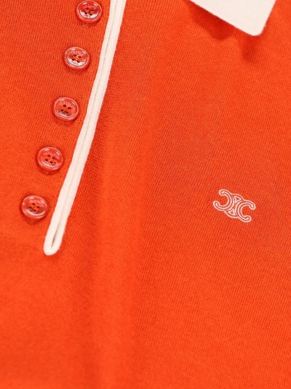 Celine Orange Polo Shirts - Image 3