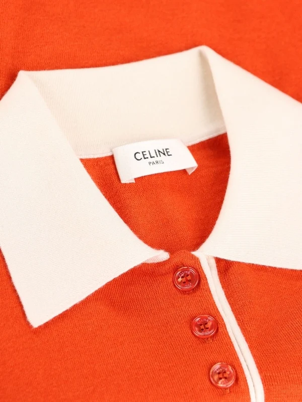 Celine Orange Polo Shirts - Image 4