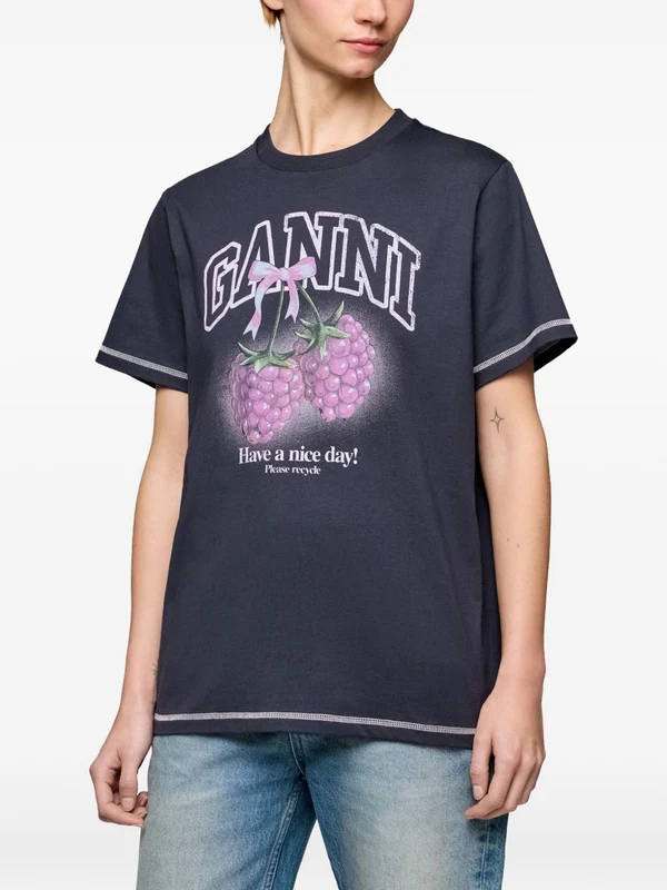 Ganni Navy Half Sleeve - Image 4
