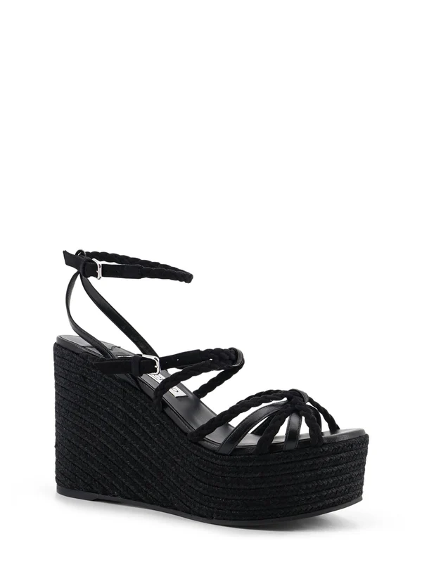 Jimmy Choo Black Wedge Sandals - Image 2