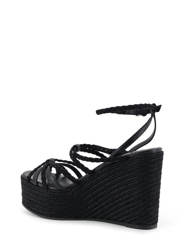 Jimmy Choo Black Wedge Sandals - Image 3