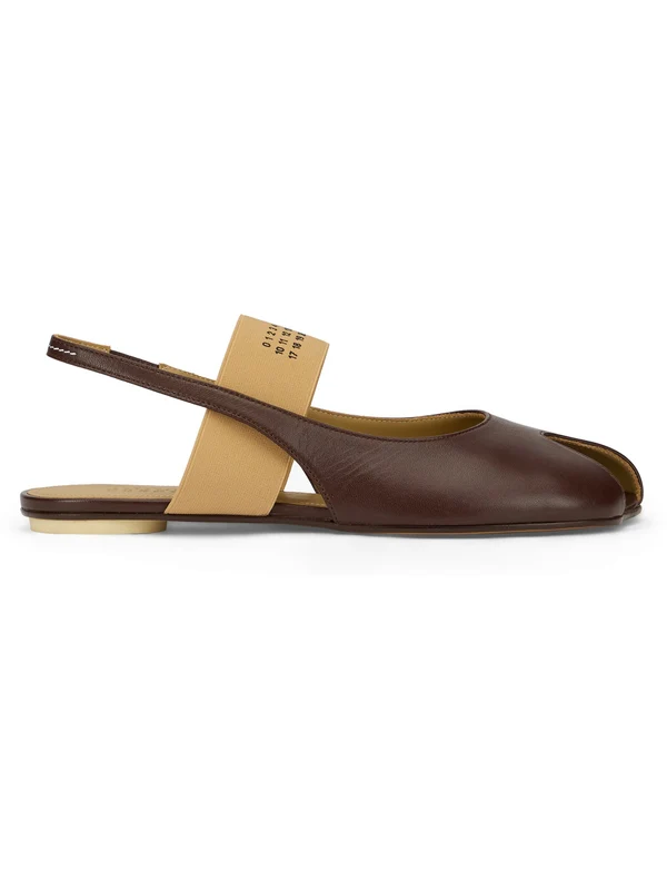 Mm6 Maison Margiela Burgundy Flat Shoes - Image 2