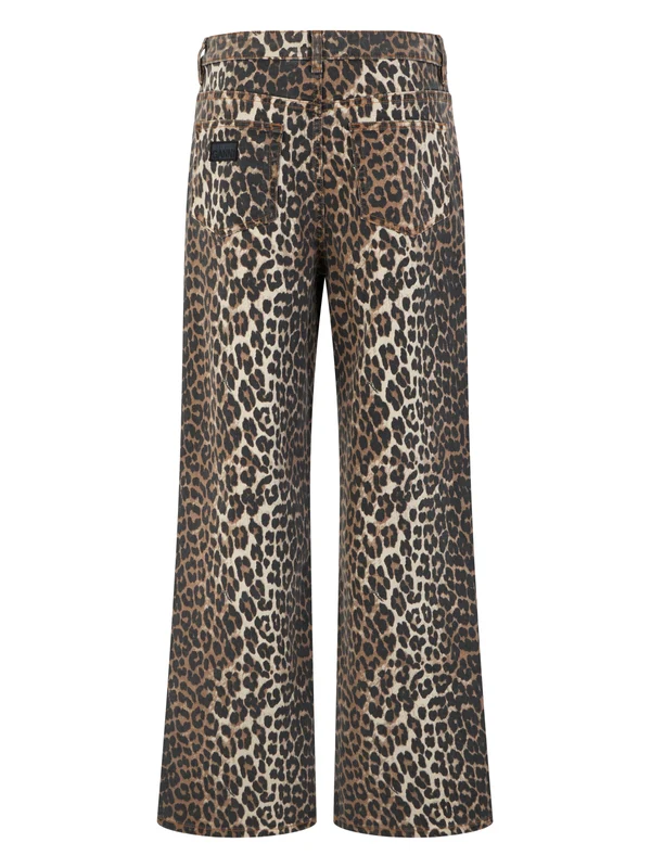 Ganni Animal Pattern Denim Pants - Image 2