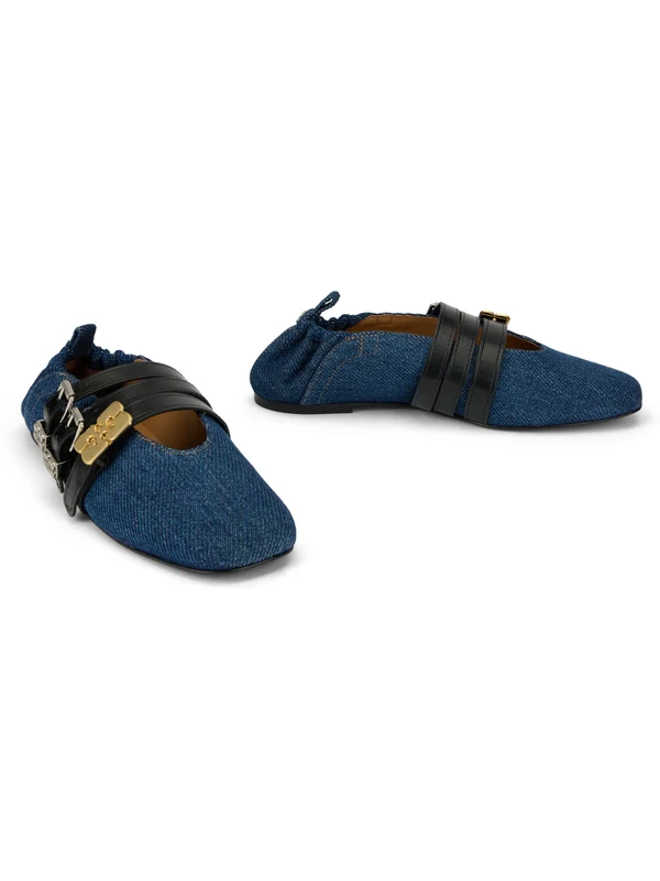 Ganni Blue Flat Shoes - Image 3